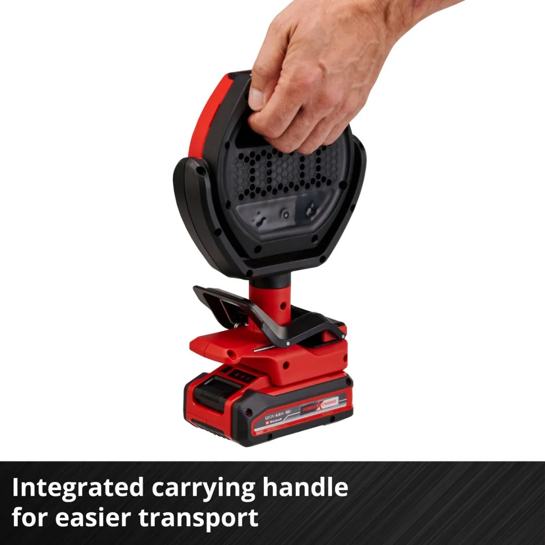 Einhell Accu Lamp GC-OL 18/1500 Li Solo 1500lm - 36 LED's - 7000K - Rood/Zwart