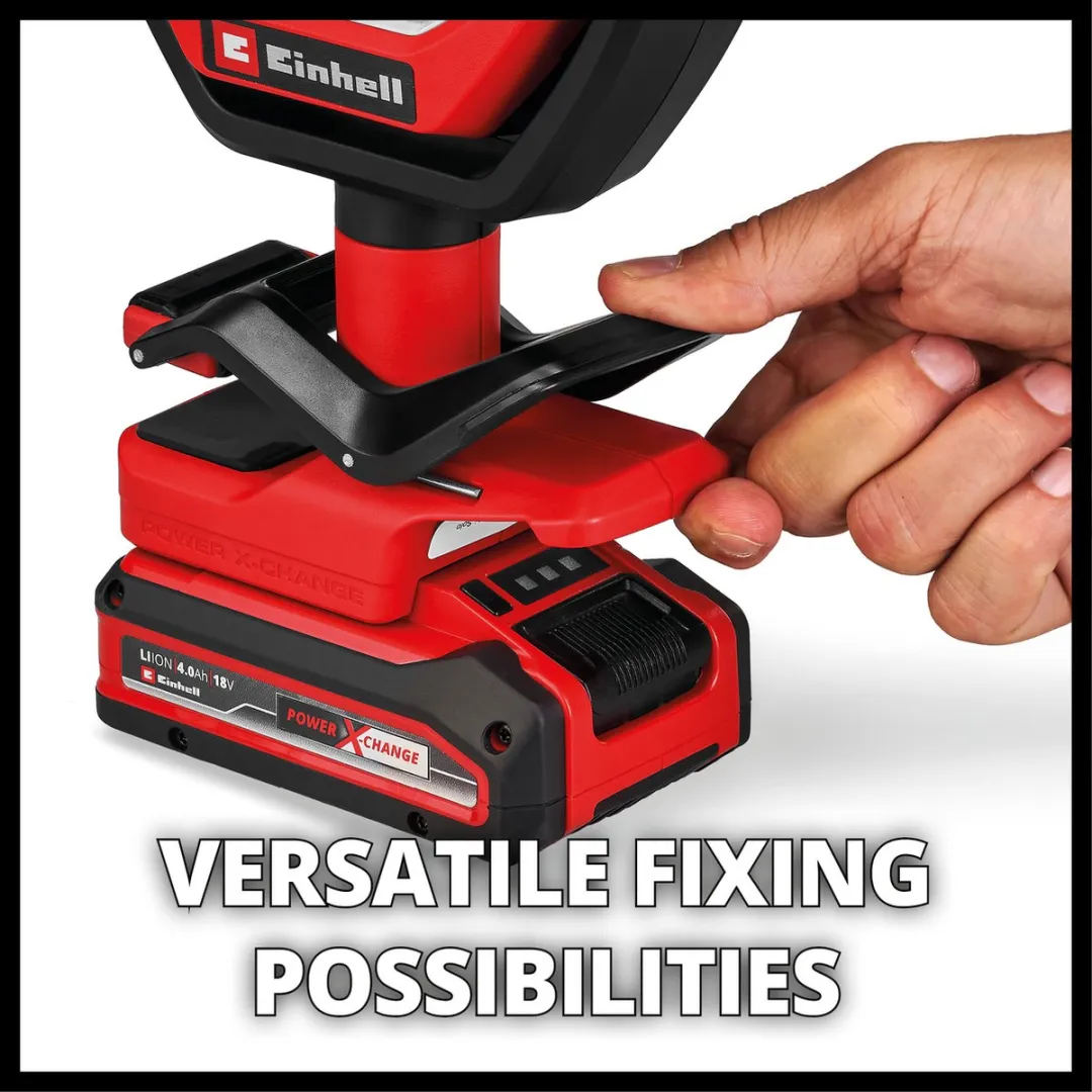 Einhell Accu Lamp GC-OL 18/1500 Li Solo 1500lm - 36 LED's - 7000K - Rood/Zwart