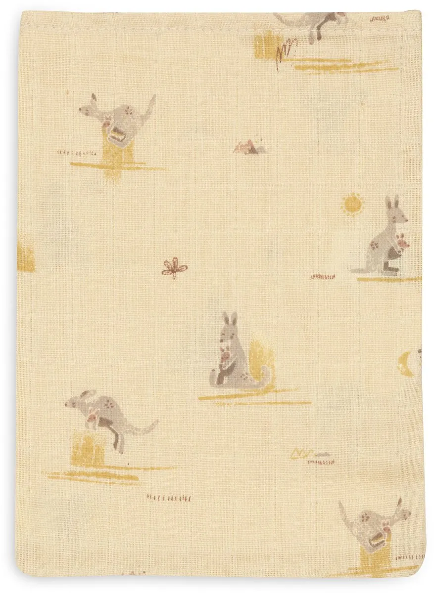 Jollein Hydrofiel Monddoekje 15x20cm Kangaroots - 3 Stuks