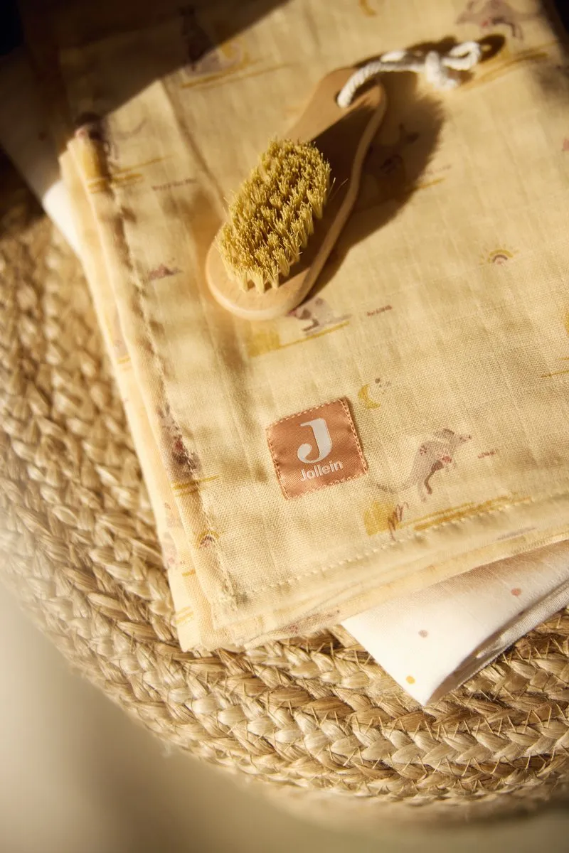 Jollein Hydrofiel Monddoekje 15x20cm Kangaroots - 3 Stuks