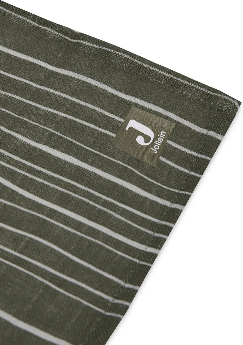 Jollein Hydrofiele Doek Large 115x115cm - Stripe Leaf Green