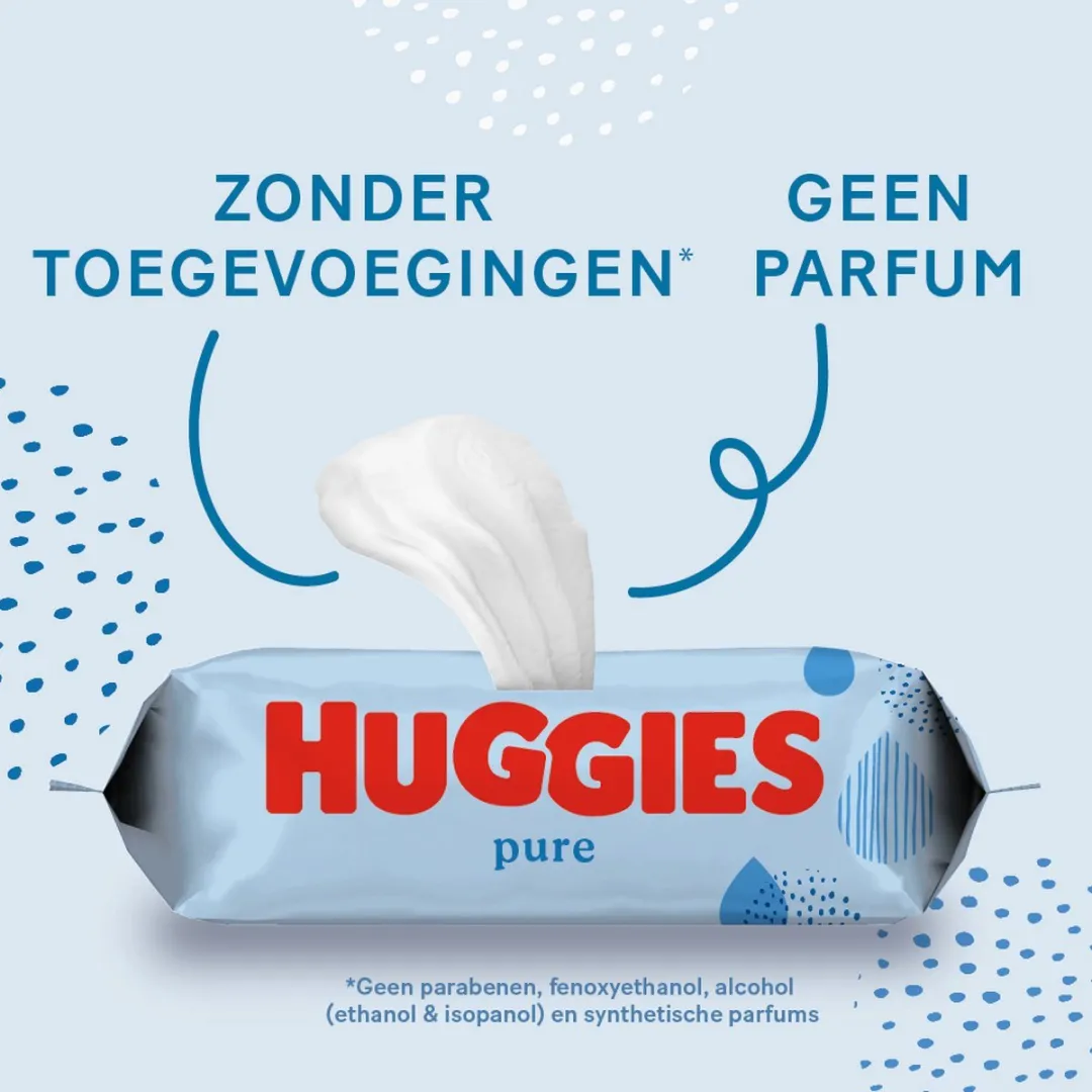 Huggies Pure Billendoekjes 1120 Stuks - 20x56