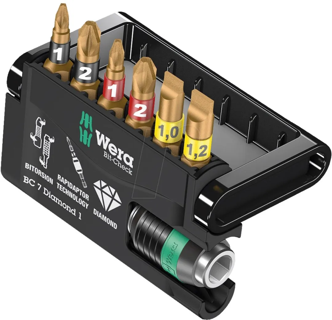 Wera 5057416001 Bit-Check Diamond Bitset
