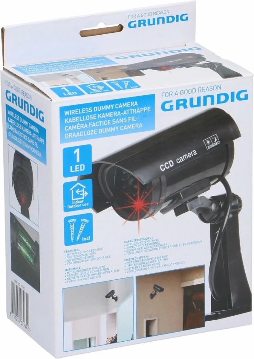 Grundig Draadloze Beveiligingscamera Binnen/Buiten - Zwart