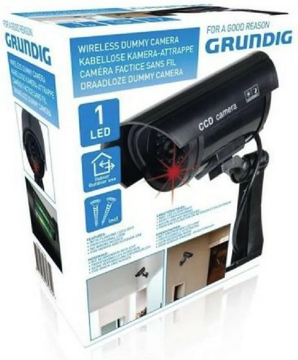 Grundig Draadloze Beveiligingscamera Binnen/Buiten - Zwart