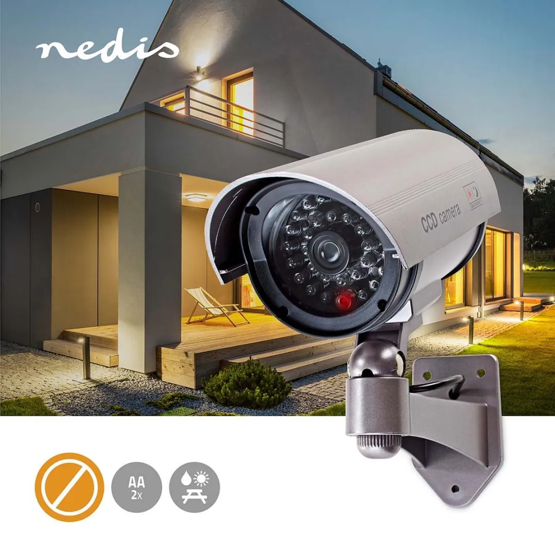 Nedis Dummy Beveiligingscamera IP44 - Grijs