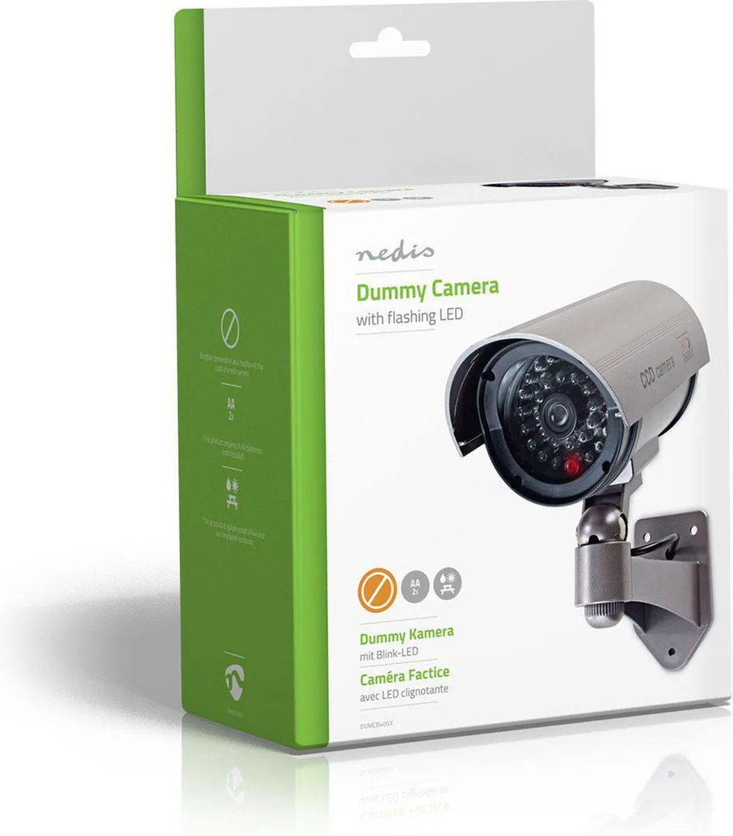 Nedis Dummy Beveiligingscamera IP44 - Grijs - afbeelding 6 van 6