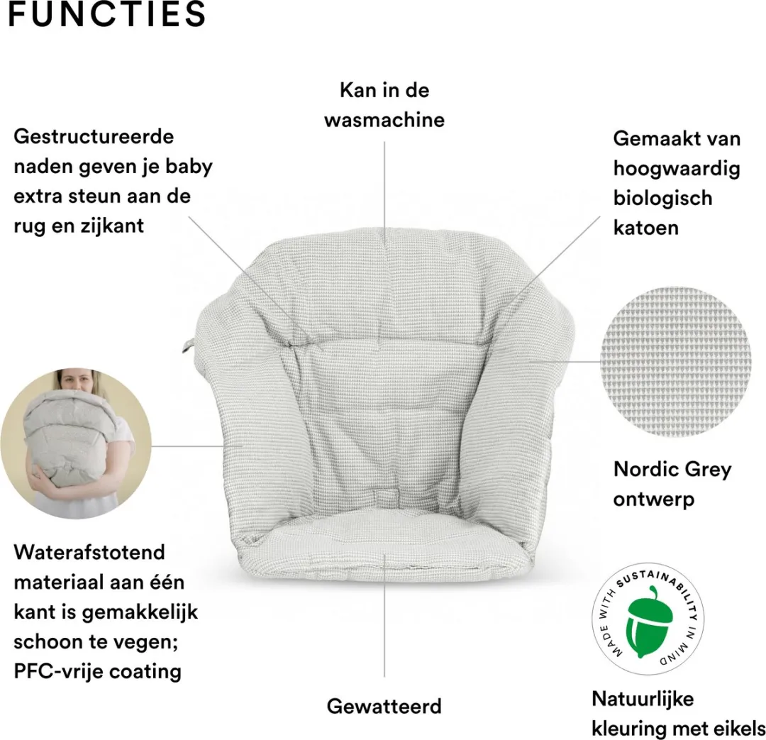 Stokke Clikk Kussen Nordic Grey