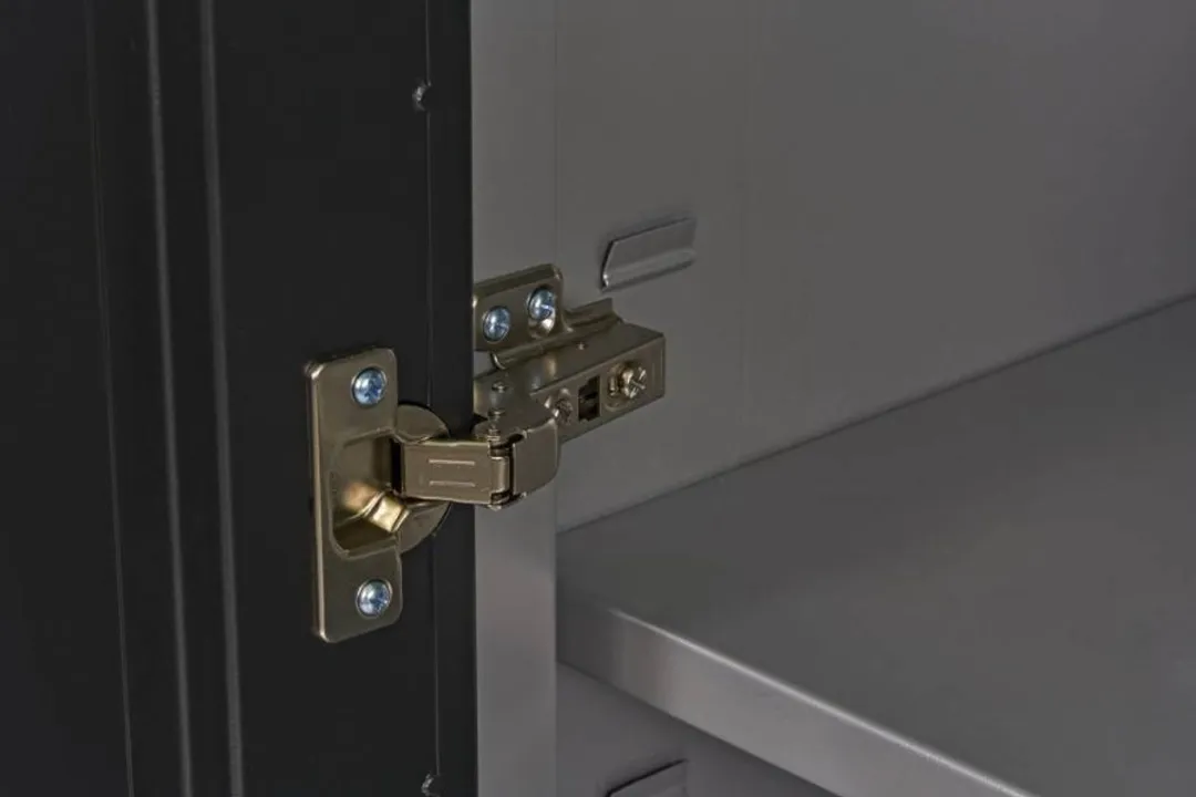 HBM DeLUXE Onderkast Hoek met Deur - Rood/Zwart/Grijs