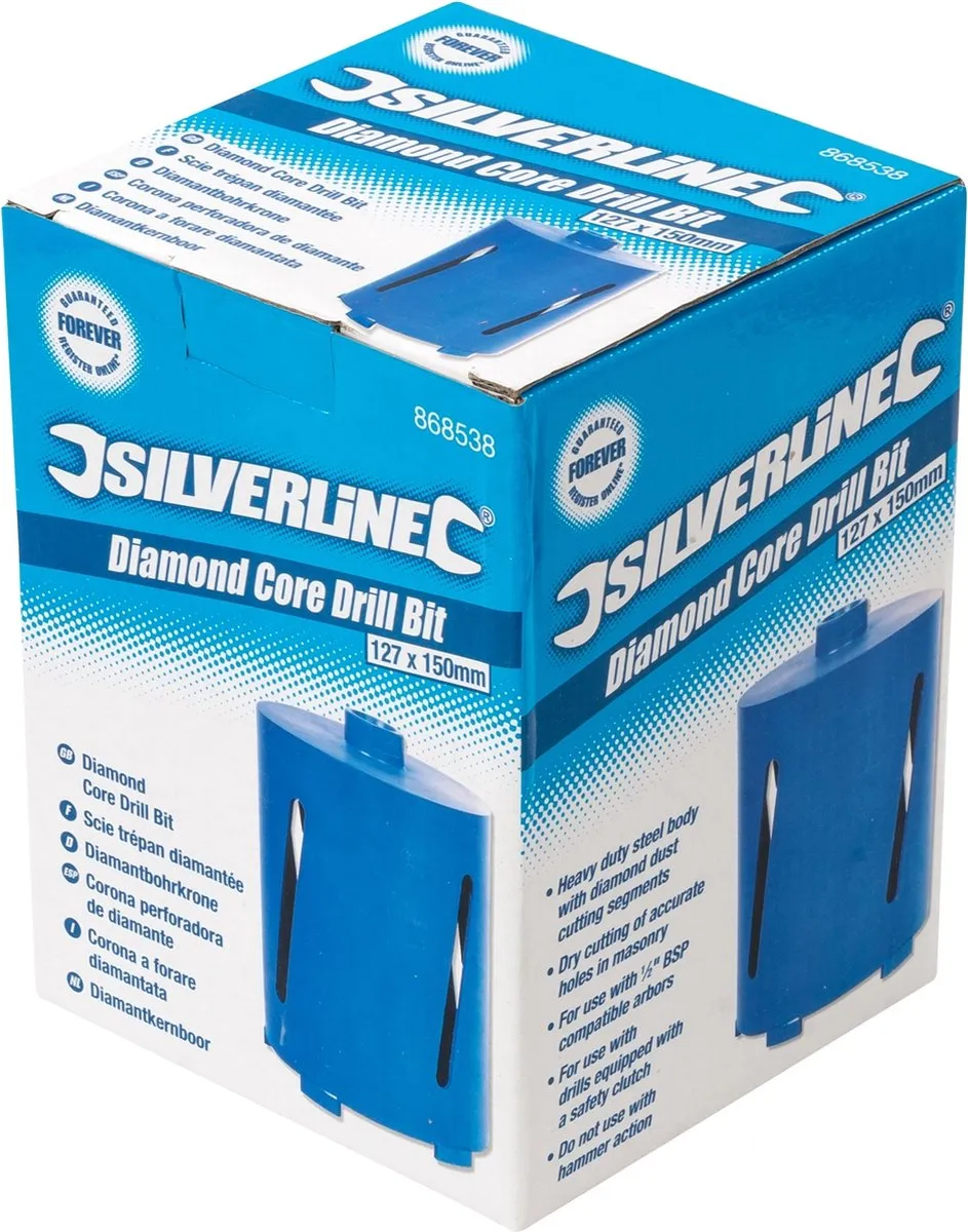 Silverline Diamant Kernboor 127mm x 150mm - Veiligheidskoppeling