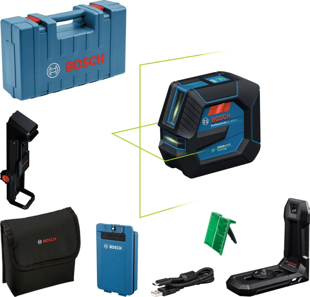 Bosch Professional GLL 20-22 G Lijnlaser - 1x Accu 3.0Ah