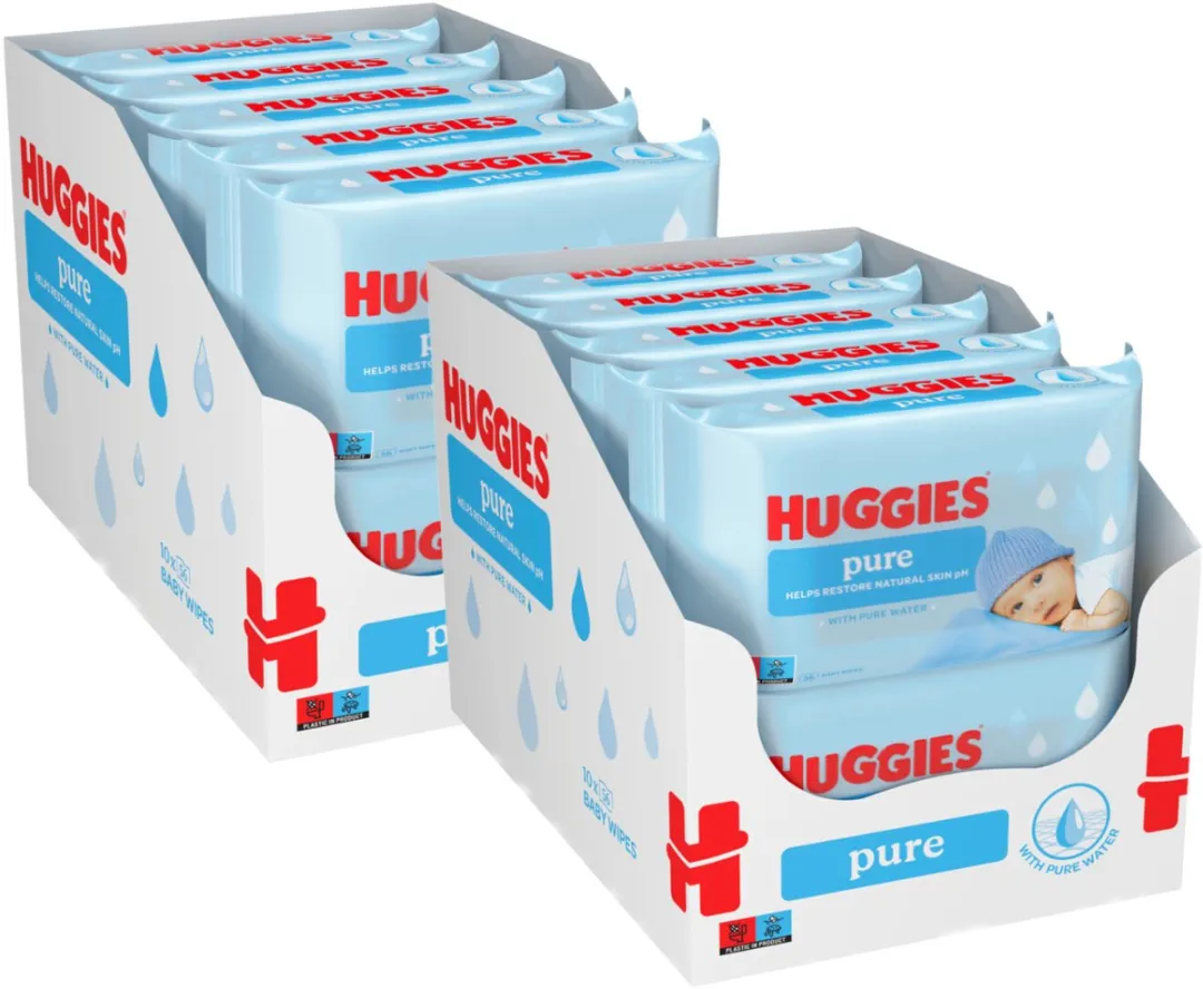 Huggies - Pure - Billendoekjes - 2016 babydoekjes - 36 x 56