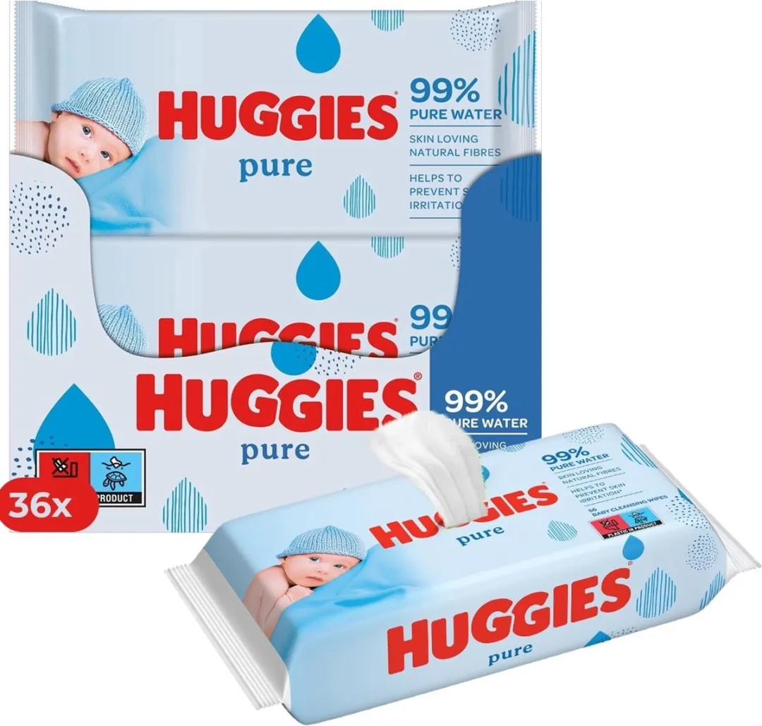 Huggies - Pure - Billendoekjes - 2016 babydoekjes - 36 x 56