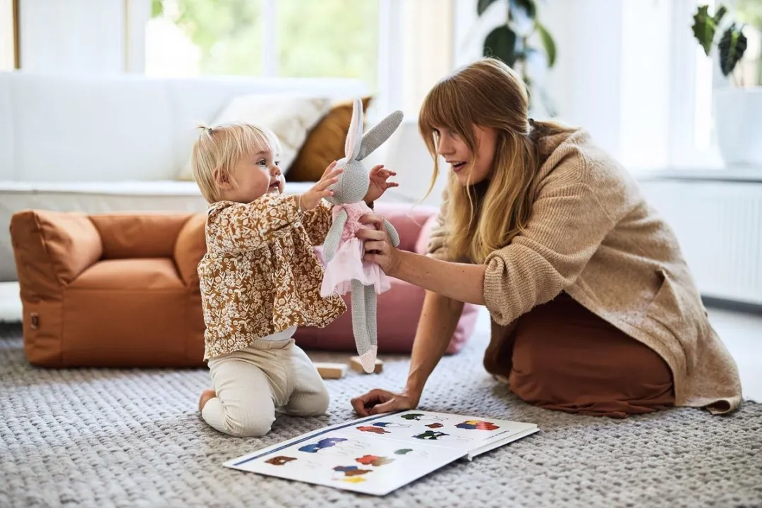 Jollein - Kinderfauteuil (Mellow Pink) - Kinder Zitzak - 1 t/m 4 jaar - 46x110cm