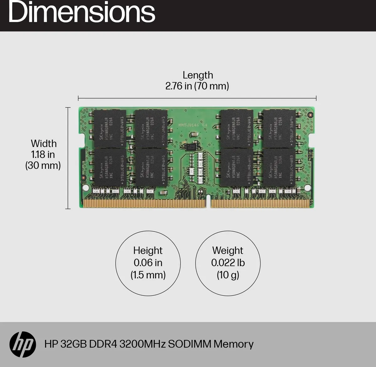 HP 8C4X9AA DDR4 3200 SODIMM - 16GB - afbeelding 6 van 6