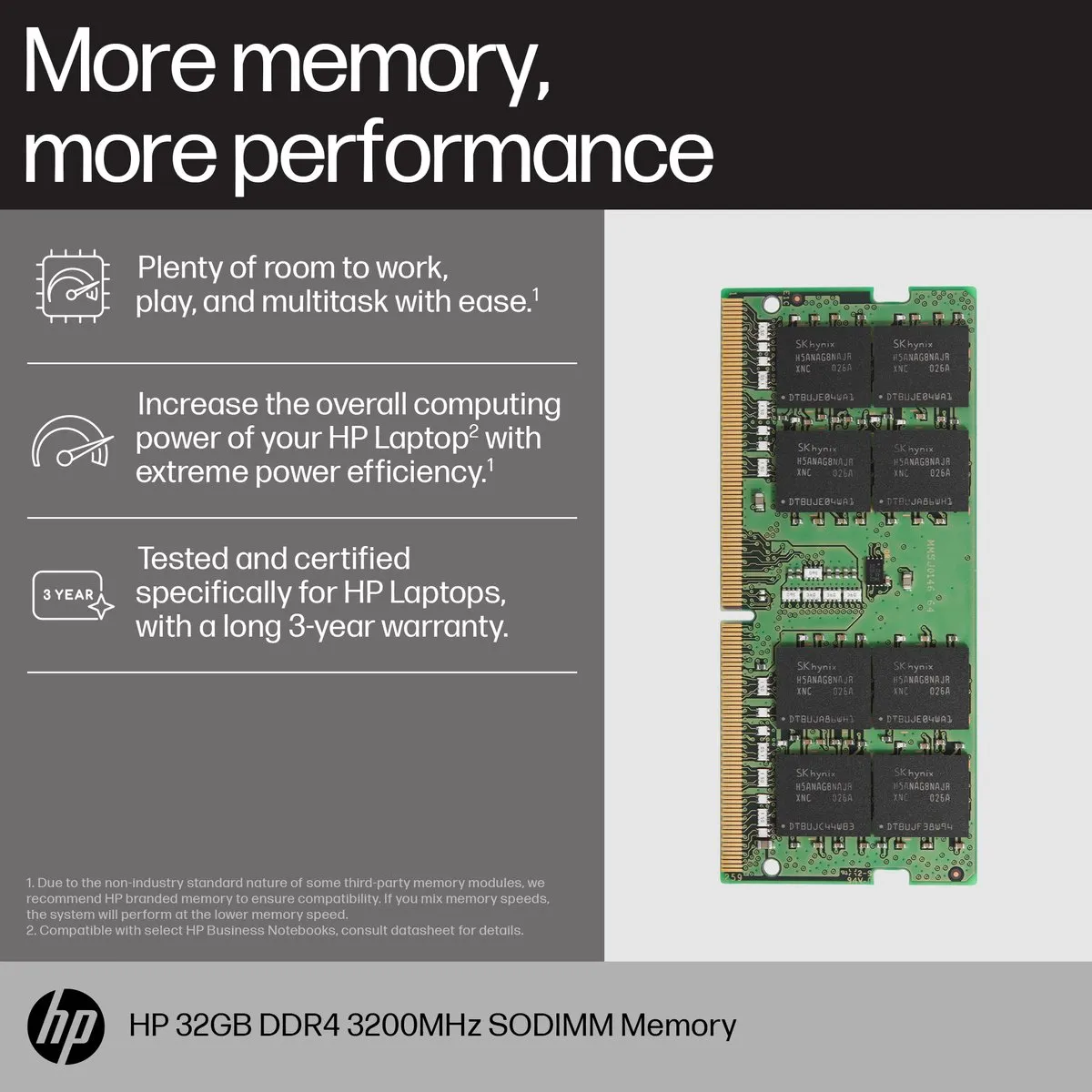 HP 8C4X9AA DDR4 3200 SODIMM - 16GB
