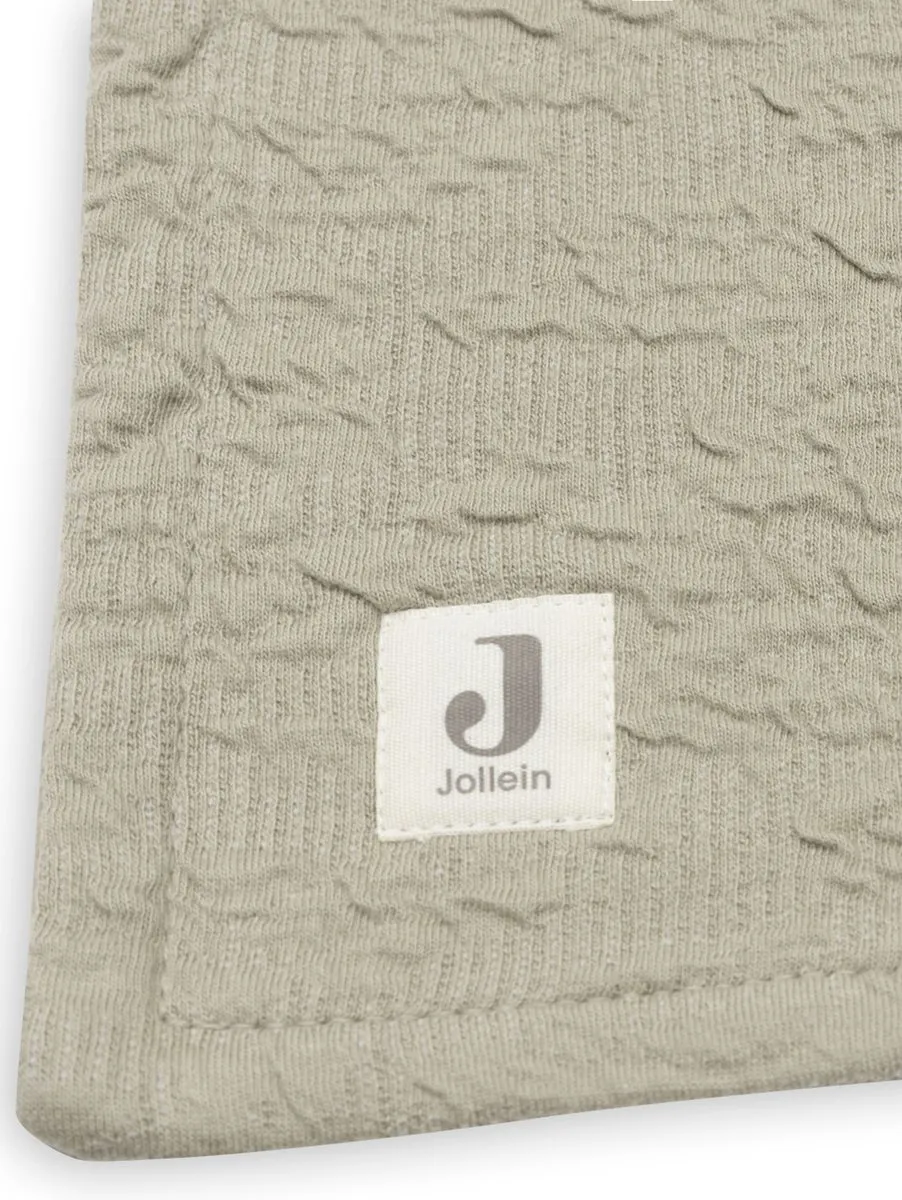 Jollein Deken Ledikant Soft Waves 100x150cm - Olive Green