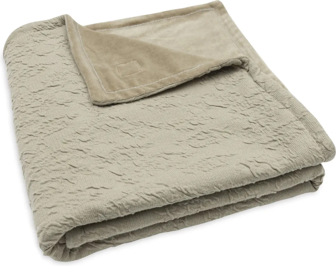 Jollein Deken Ledikant Soft Waves 100x150cm - Olive Green