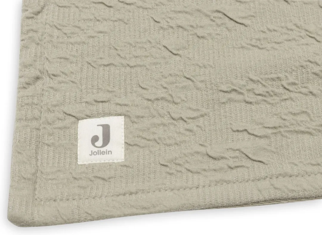 Jollein Deken Ledikant Soft Waves 100x150cm - Olive Green