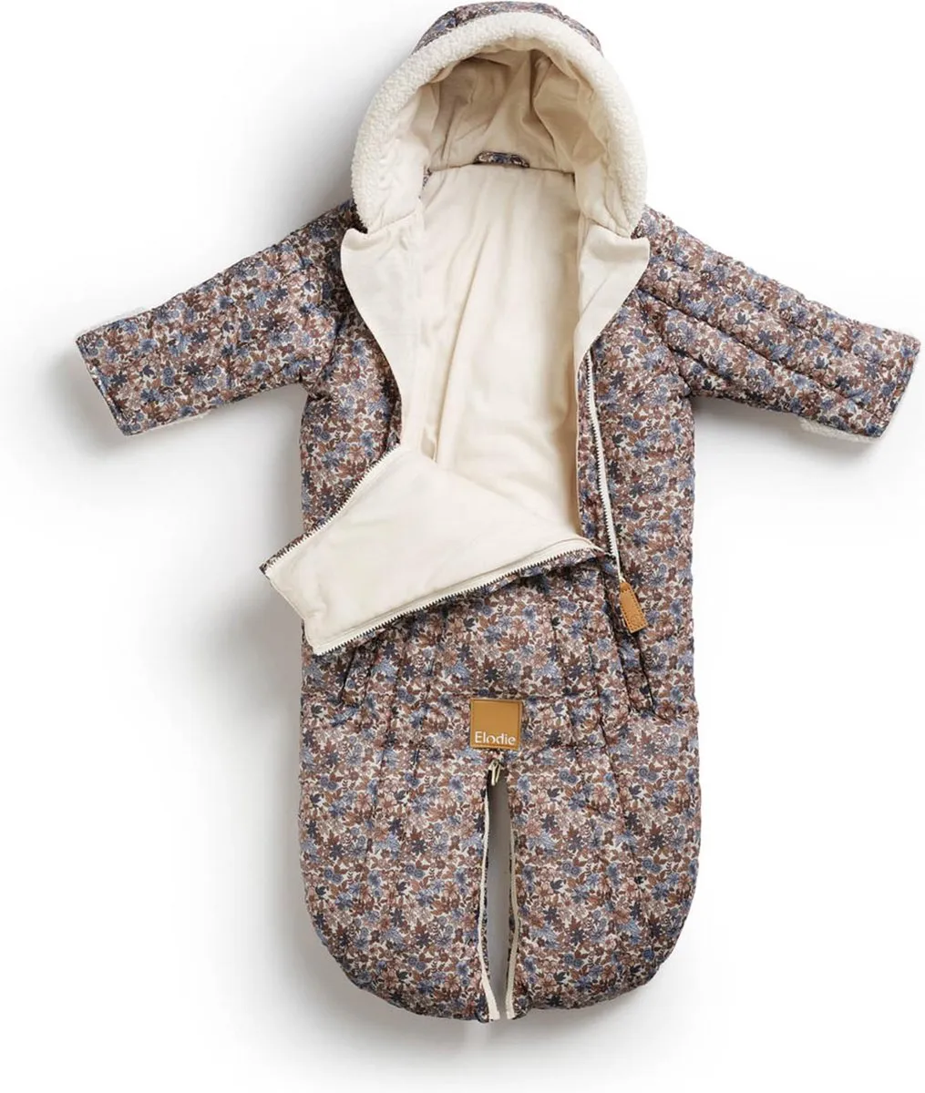 Elodie Baby Overall Voetenzak Blue Garden - Autostoel/Kinderwagen 0-12 maanden