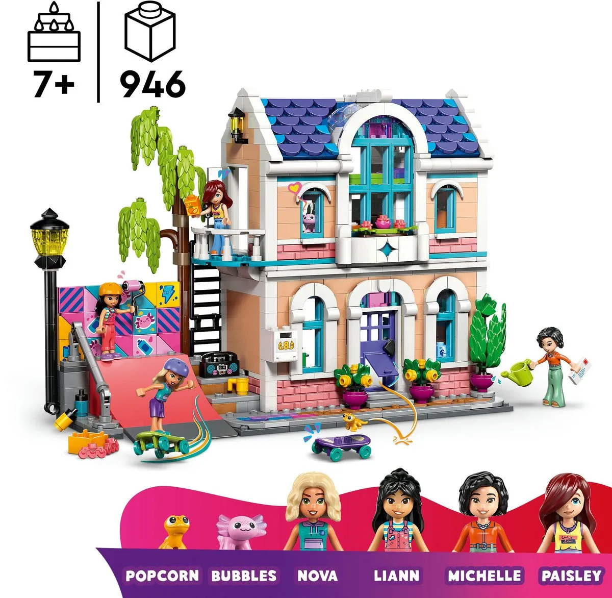 LEGO Friends Lianns Huis Bouwset - 4 Minifiguren - 2 Stuks - Multicolor