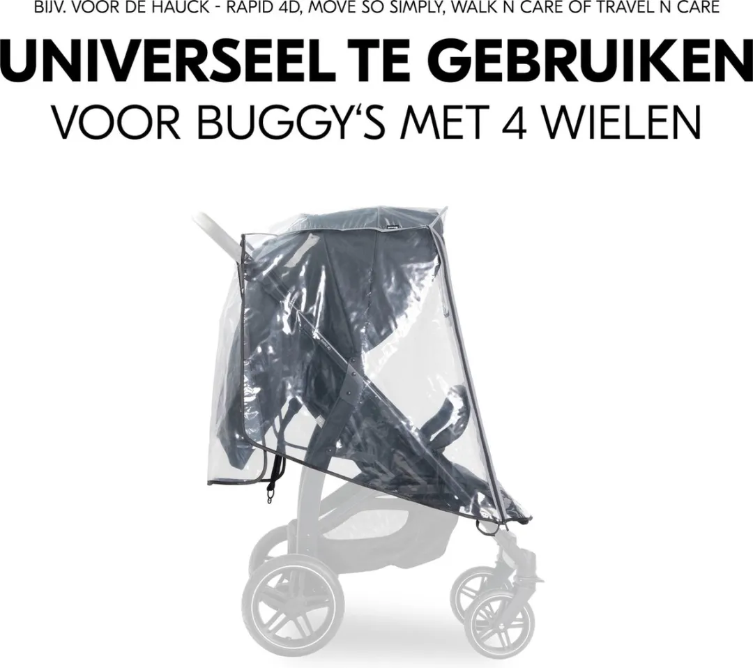 Hauck Raincover Regenhoes voor Buggy - Transparant - afbeelding 6 van 6