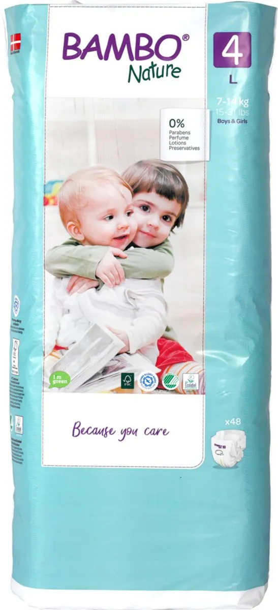 Bambo Nature Luiers Maat 4 (7-14 kg) - 48 stuks