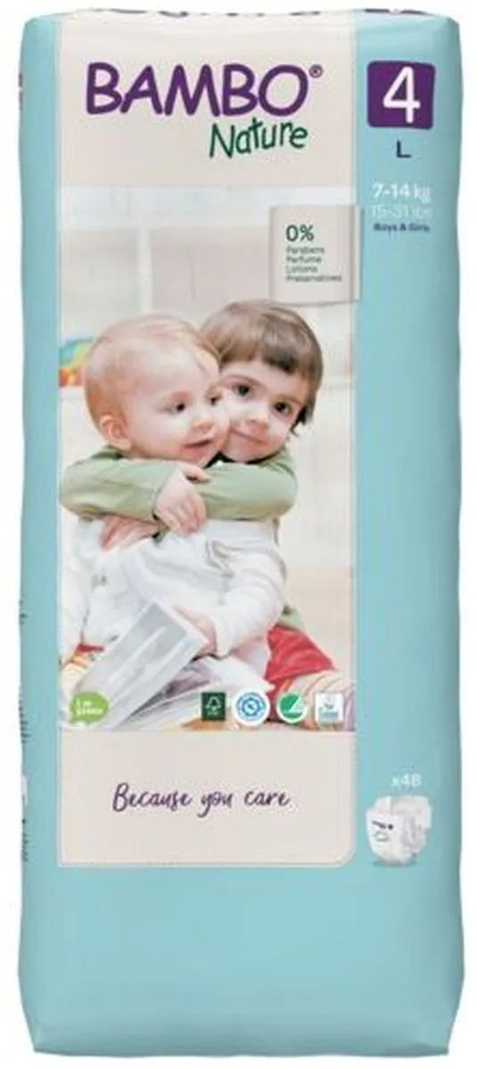 Bambo Nature Luiers Maat 4 (7-14 kg) - 48 stuks