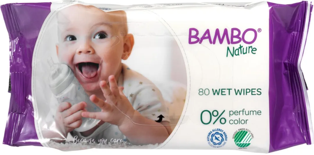 BAMBO Nature Billendoekjes 80 Stuks - Kleurstofvrij