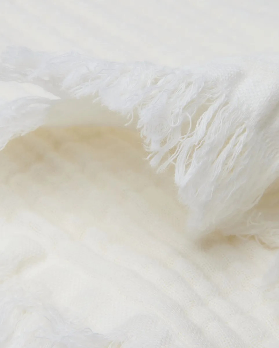 Jollein Baby Deken Ledikant 120x120cm Muslin Fringe - Ivory