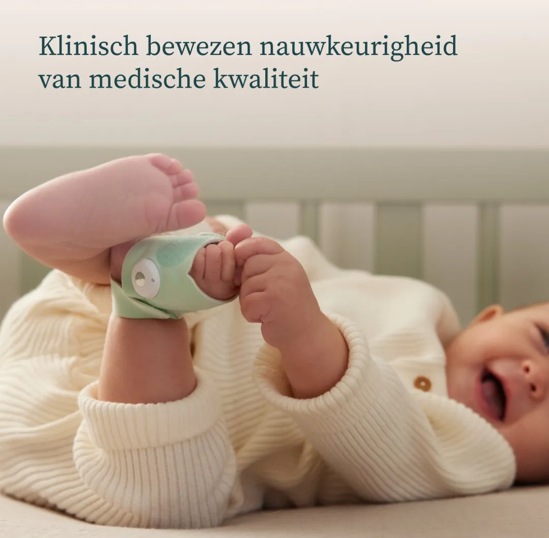 Owlet Dream Sock - Medisch gecertificeerde slimme babyfoon met live hartslag-, zuurstof- en gezondheidsmeldingen - Munt