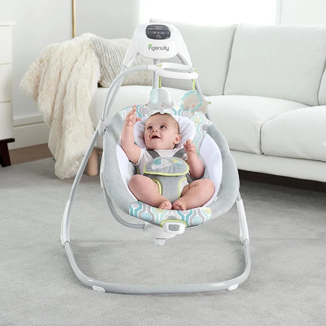 Bright Starts Comfort Cradling Babyschommel Everston - Grijs