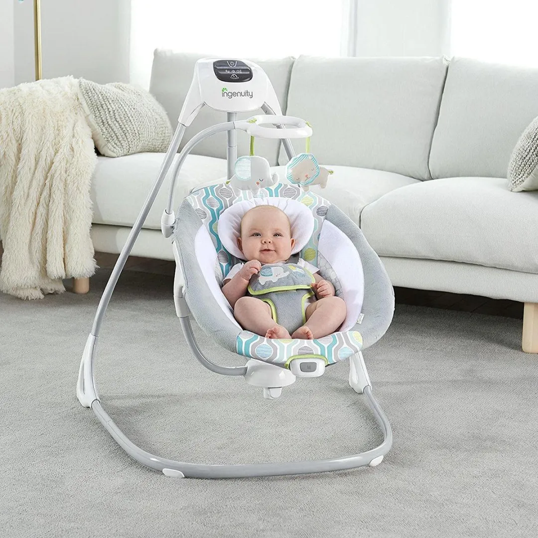 Bright Starts Comfort Cradling Babyschommel Everston - Grijs