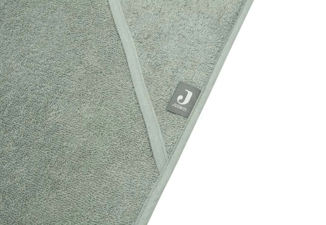 Jollein Badcape Badstof 100x100cm - Baby Handdoek Ash Green
