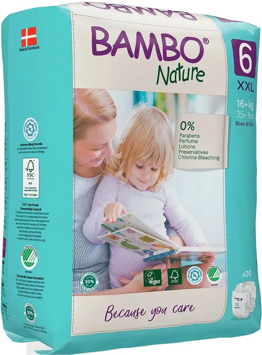 BAMBO Nature Luiers Maat 6 16-30kg - 40 Stuks