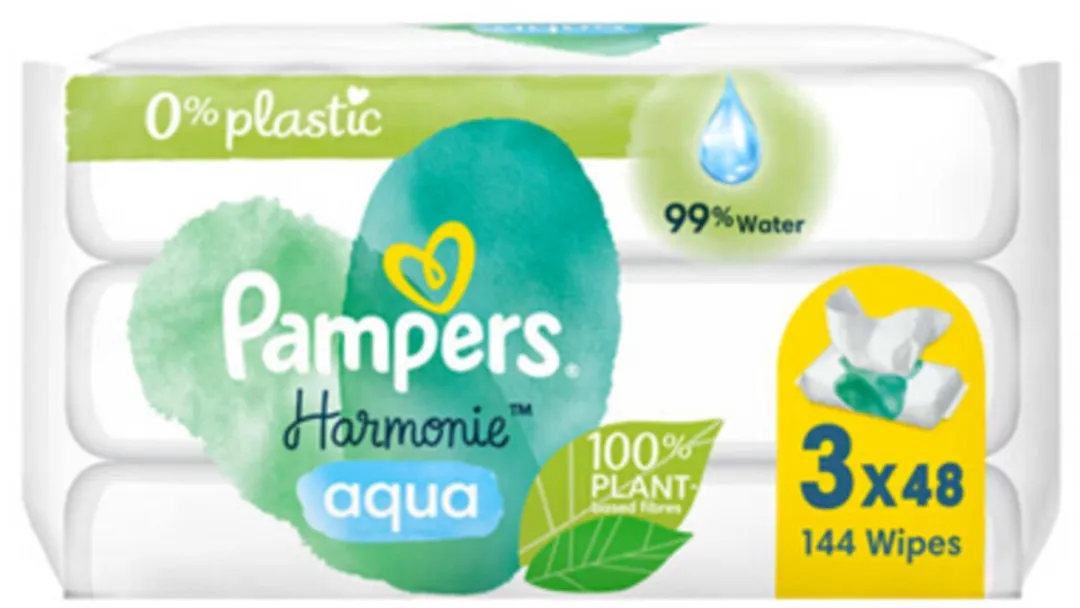Pampers Harmonie Aqua Billendoekjes - 144 Stuks