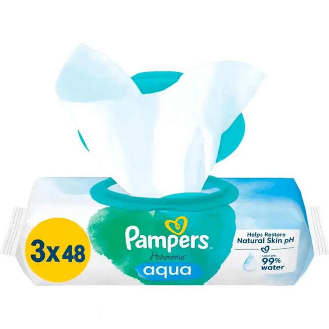 Pampers Harmonie Aqua Billendoekjes - 144 Stuks