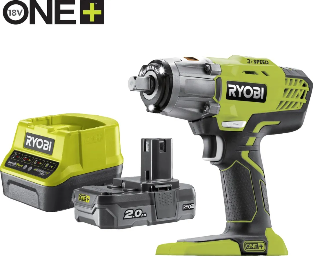 Ryobi ONE+ R18IW3-120S3 Slagmoersleutel 18V - 3 standen - 2900 O/min - afbeelding 6 van 6