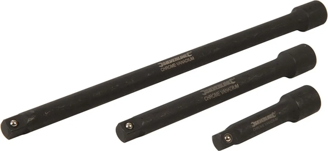 Silverline 3-delige Verlengstukkenset 3/8" 75/150/250mm