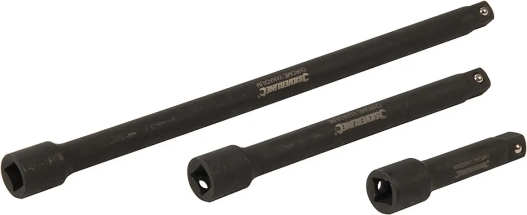 Silverline 3-delige Verlengstukkenset 3/8" 75/150/250mm