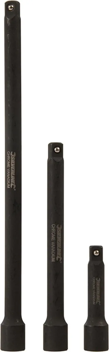 Silverline 3-delige Verlengstukkenset 3/8" 75/150/250mm