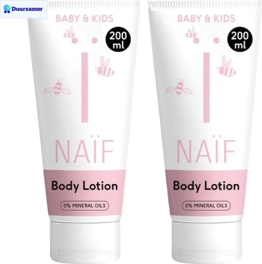 Naïf Bodylotion Voordeelset 2x200ml - Hydraterend & Verzachtend
