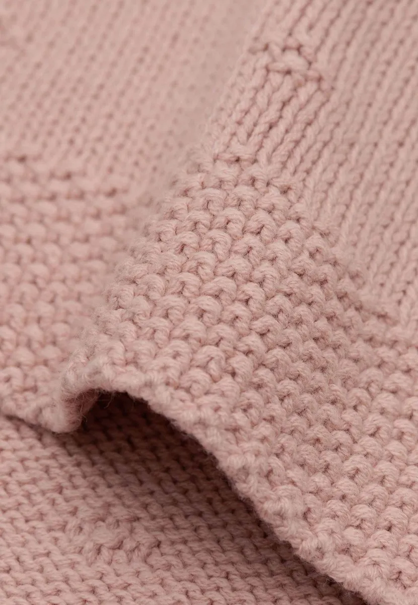 Jollein Deken Ledikant Cosy Knit Wild Rose 100x150cm