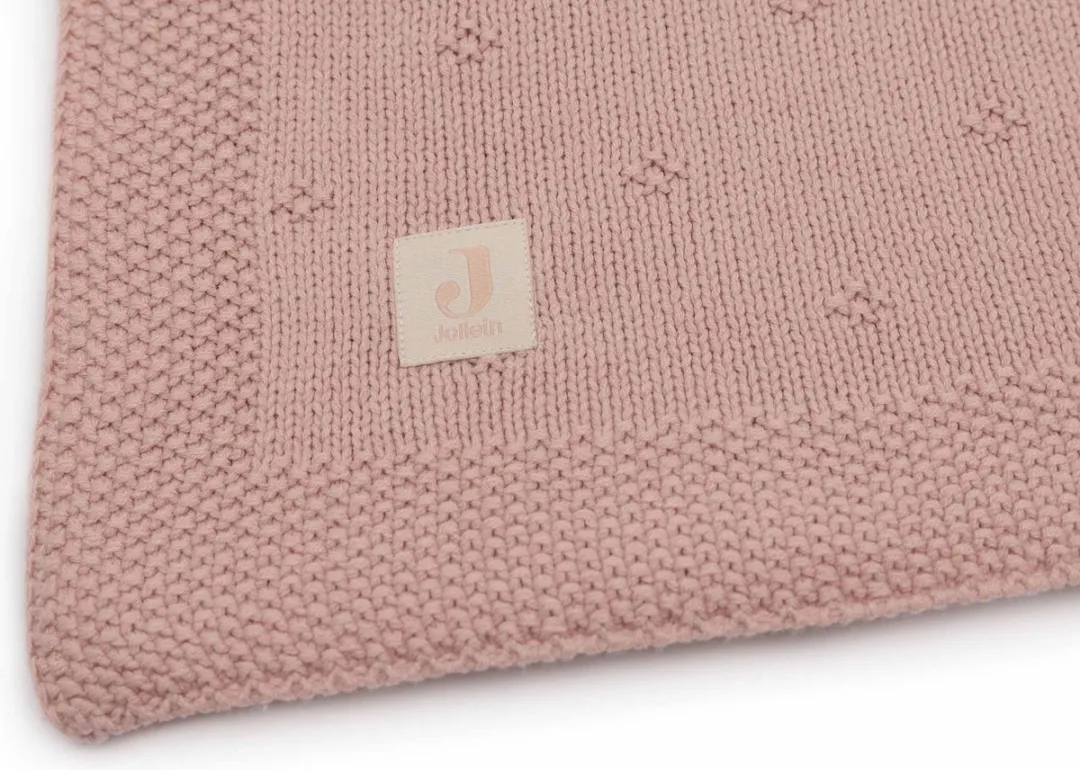 Jollein Deken Ledikant Cosy Knit Wild Rose 100x150cm