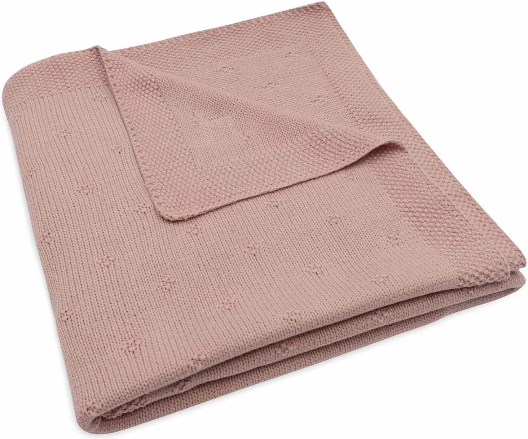 Jollein Deken Ledikant Cosy Knit Wild Rose 100x150cm