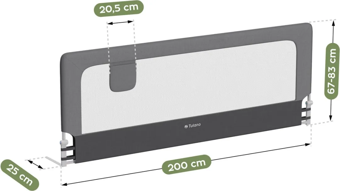 Tulano Bedhekje 200cm - Grijs