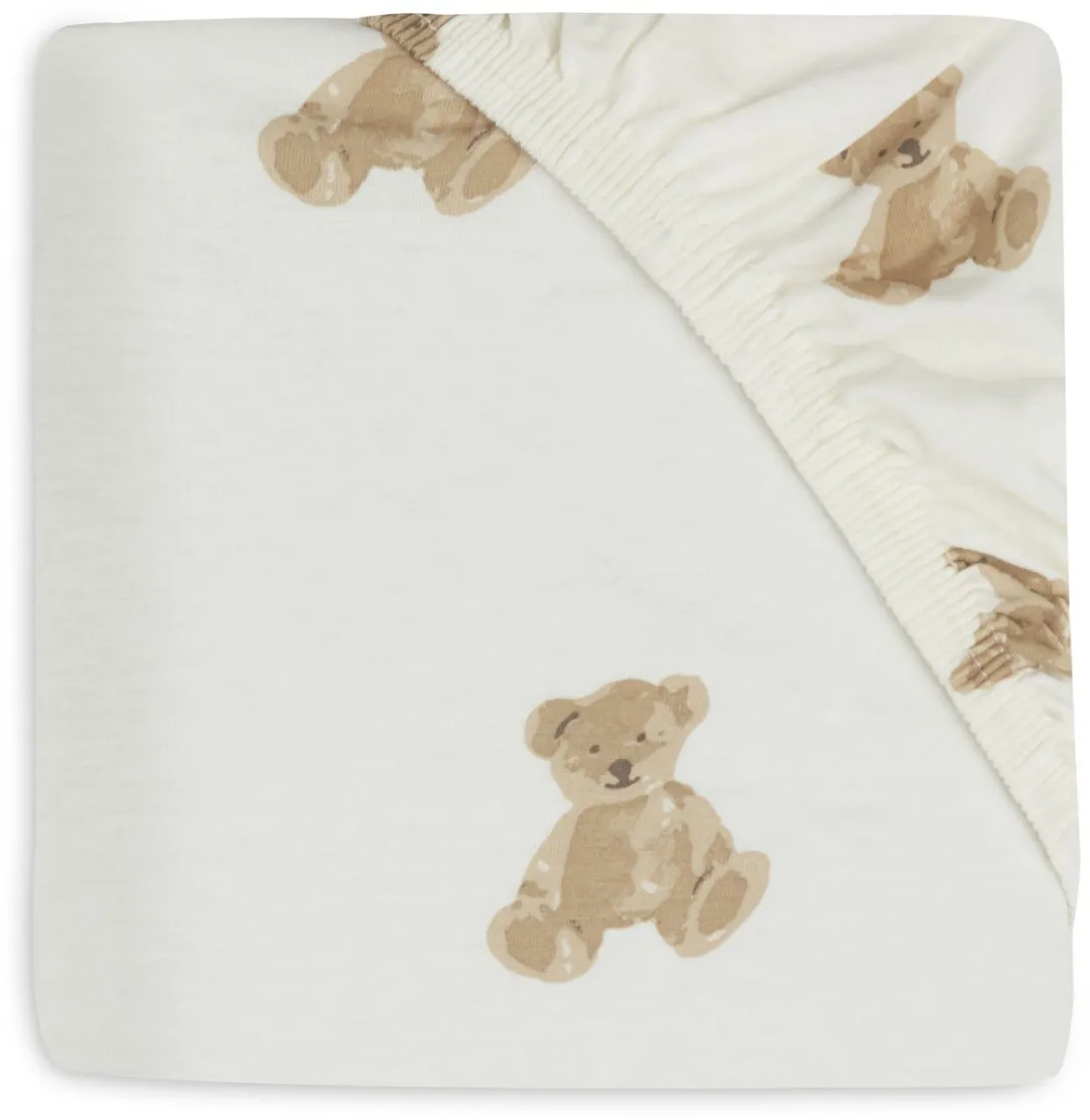 Jollein Baby Hoeslaken Jersey 70/75x140/150cm Teddy Bear