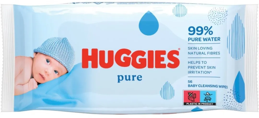 Huggies - Billendoekjes - Pure - Tegen Huidirritaties - 56 Babydoekjes - Voordeelverpakking - 6 stuks