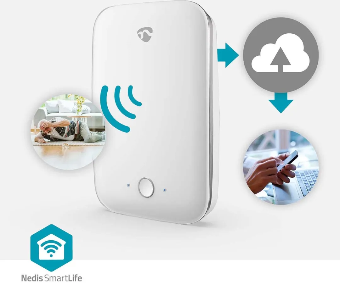 Nedis Valdetector Wi-Fi - 7m Bereik - IP54 - Wit