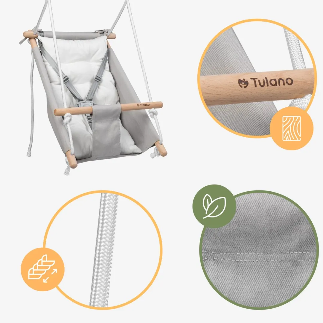 Tulano Hop 40 Kinderschommel - Grijs/Wit